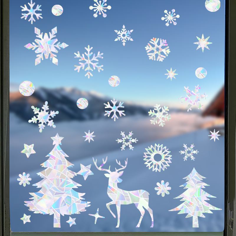 1 zestaw boże narodzenie płate – Snowflake Window Decal recenzja i cena