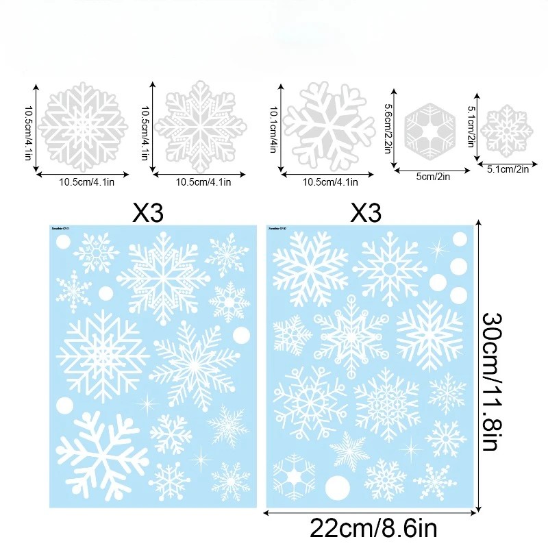 Świąteczne naklejki na okna, p – Snowflake Window Decal recenzja i cena